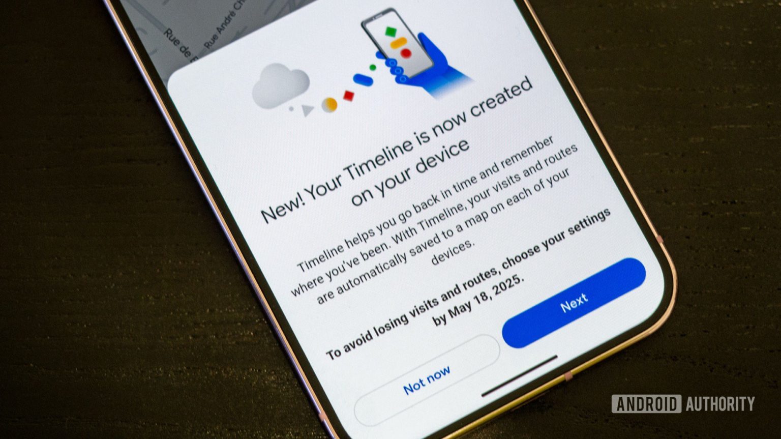 How to turn on cloud backup for on-device Google Maps Timeline