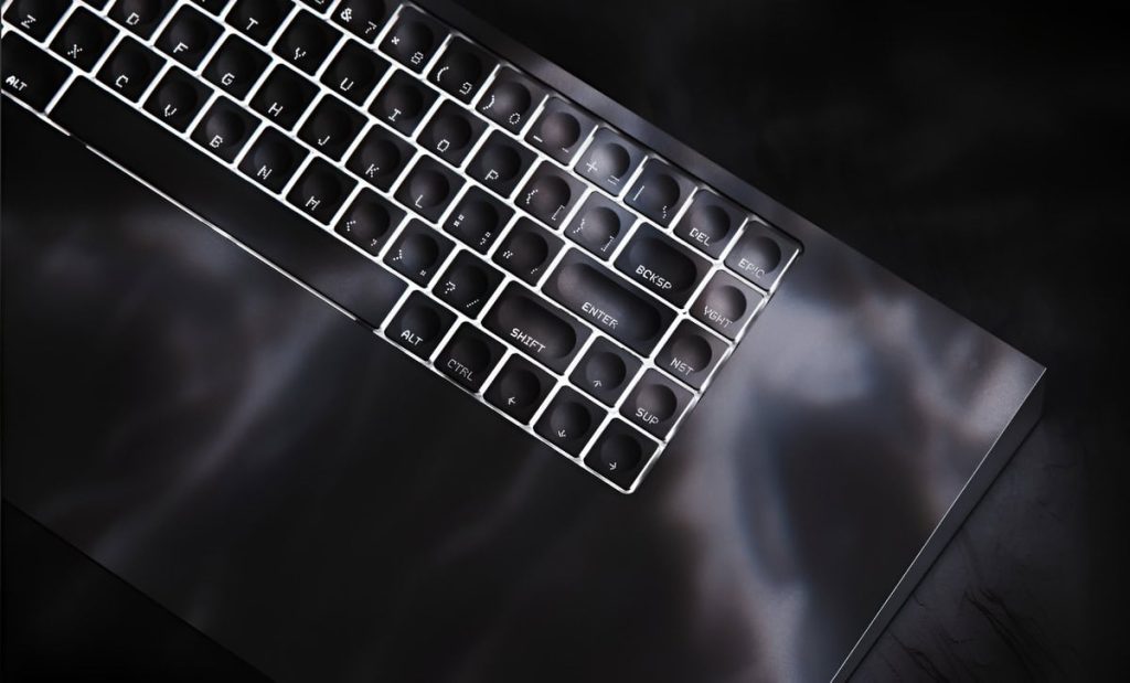 The Icebreaker solid aluminum premium keyboard looks like an axe