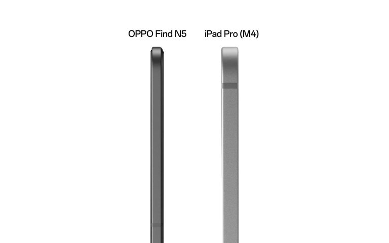 OPPO Find N5 will be thinner than Apple iPad Pro (M4)